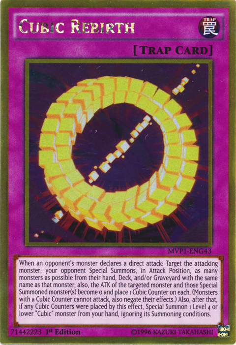 Cubic Rebirth - MVP1-ENG43 - Gold Rare - 1st Edition