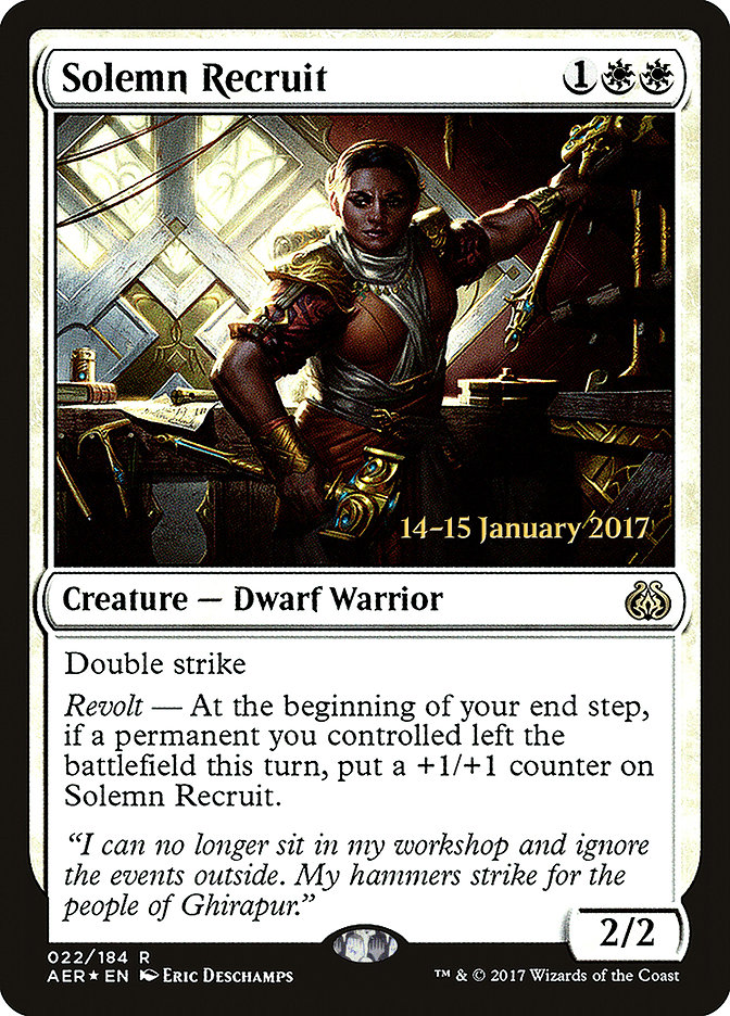 Solemn Recruit - Foil - Prerelease Promo