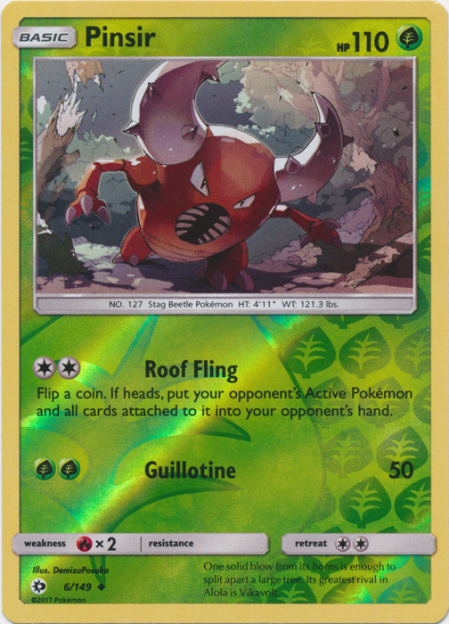 Pinsir - 6/149 - Uncommon - Reverse Holo Pinsir - 6/149 - Uncommon - Reverse Holo