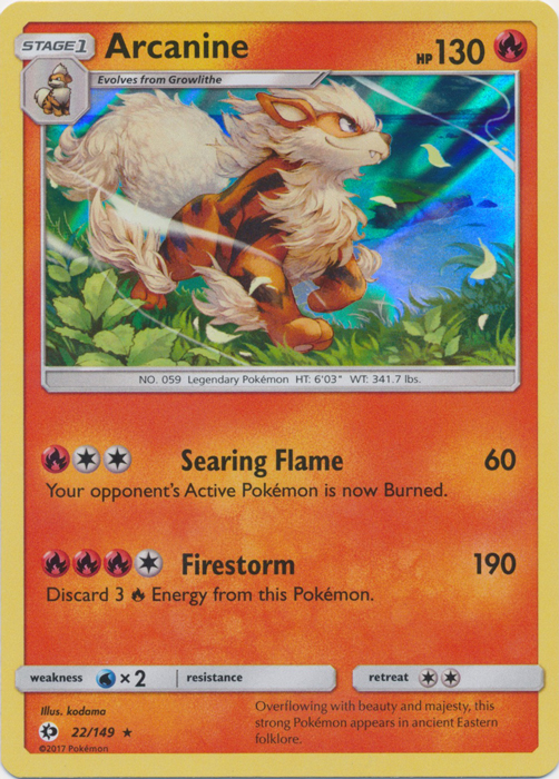 Arcanine - 22/149 - Holo Rare