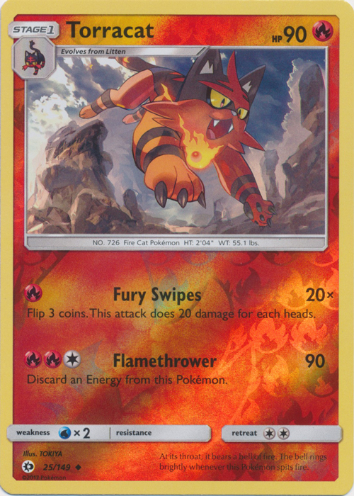 Torracat - 25/149 - Uncommon - Reverse Holo