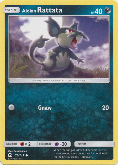 Alolan Rattata - 76/149 - Common Alolan Rattata - 76/149 - Common