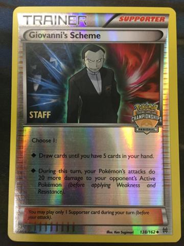 Giovannis Scheme - 138/162 - Regional Championship Promo (Staff)