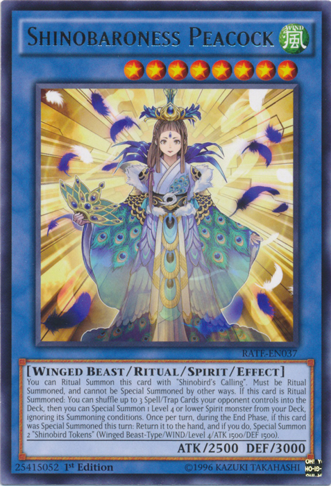 Shinobaroness Peacock - RATE-EN037 - Rare - 1st Edition