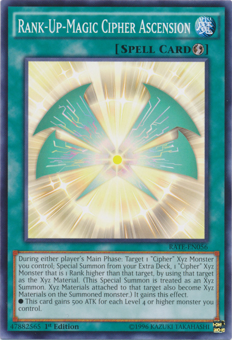 Rank-Up-Magic Cipher Ascension - RATE-EN056 - Common - 1st Edition