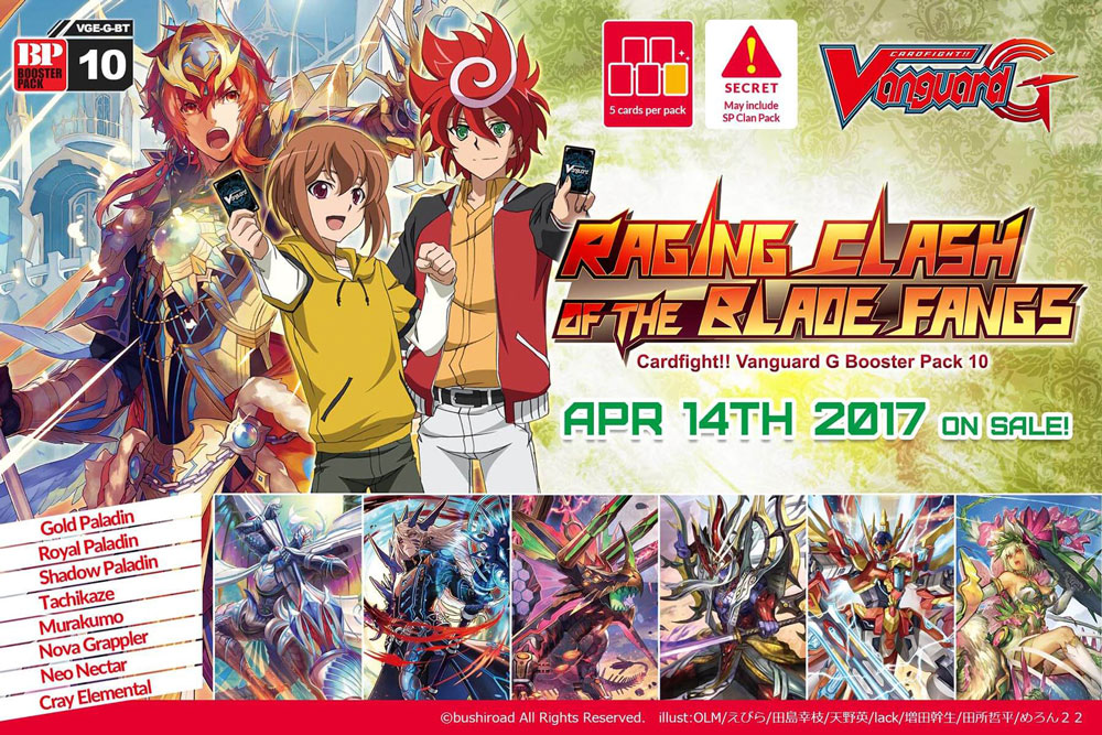 Cardfight!! Vanguard: G Booster 10 - Raging Clash Of The Blade Fangs Booster Pack