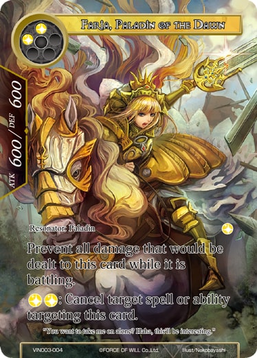 Faria, Paladin of the Dawn - VIN003-004 - R