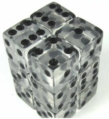 Transparent 12D6 Clear/Black 16Mm Square Cornered