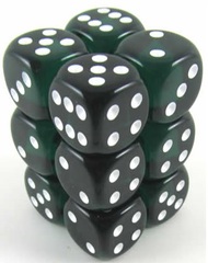 Transparent 12D6 Green/White 16Mm Round Cornered Dlx