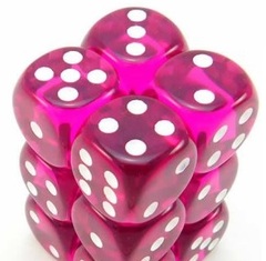 Transparent 12D6 Magenta/White 16Mm Round Cornered Dlx