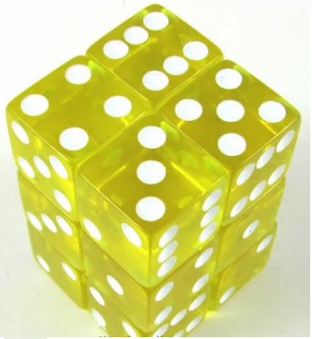 Transparent 12D6 Yellow/White 16Mm Square Corneredrestock