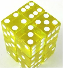 Transparent 12D6 Yellow/White 16Mm Square Corneredrestock