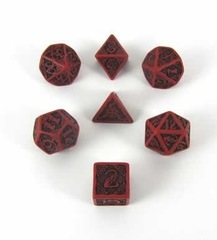 CELTIC DICE SET: RED/BLACK