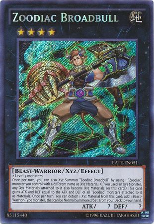 Zoodiac Broadbull - RATE-EN051 - Secret Rare - Unlimited Edition