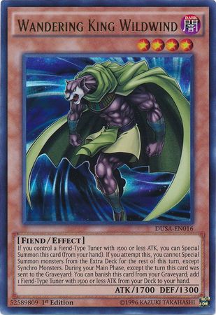 Wandering King Wildwind - DUSA-EN016 - Ultra Rare - 1st Edition Wandering King Wildwind - DUSA-EN016 - Ultra Rare - 1st Edition