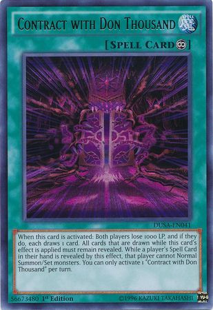 Contract with Don Thousand - DUSA-EN041 - Ultra Rare - 1st Edition Contract with Don Thousand - DUSA-EN041 - Ultra Rare - 1st Edition