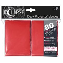 Ultra Pro - Eclipse Red Pro-Matte Standard Sleeves 80Ct