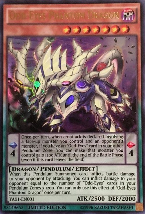 Odd-Eyes Phantom Dragon - Ultra Rare - YA01-EN001 - Limited Edition