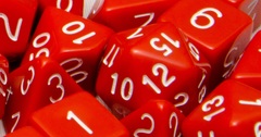 Opaque Red with White Numbers - d%