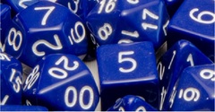 Opaque Dark Blue with White Numbers - d%