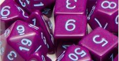 Opaque Dark Purple with Lt Blue Numbers - d20