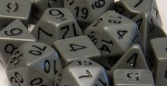 Opaque Dark Gray with Black Numbers - d4