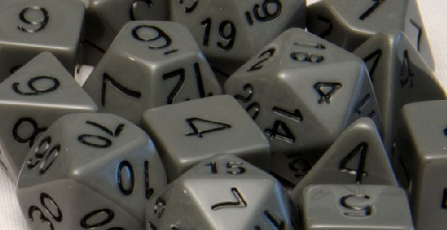 Opaque Dark Gray with Black Numbers - Set of 15