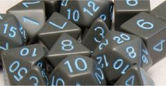 Opaque Dark Gray with Lt Blue Numbers - d20