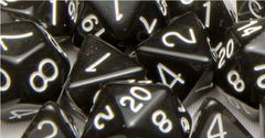 Translucent Black (Smoke) with White Numbers - d4