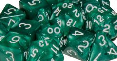 Marble Green with White Numbers - d%