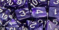 Marble Purple with White Numbers - d%