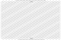 Role 4 Initiative - Dice Tower - Dry Erase Battlemat Grid, 24x36, 1 inch Hexes and Squares on either side, White, with 3 markers & eraser