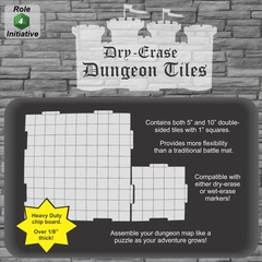 Role 4 Initiative - Dry Erase 5 in. & 10 in. Dungeon Tiles  - Combo pack of 21