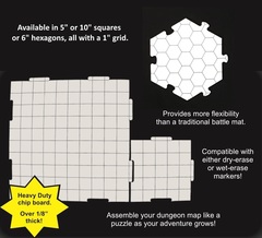 Role 4 Initiative - Dry Erase Tiles - Individuals (out of box) - 10 inch square