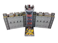 Role 4 Initiative - Castle Keep Dice Tower, 2 Castle Wall DM Screens with Magnetic Initiative Turn Tracker