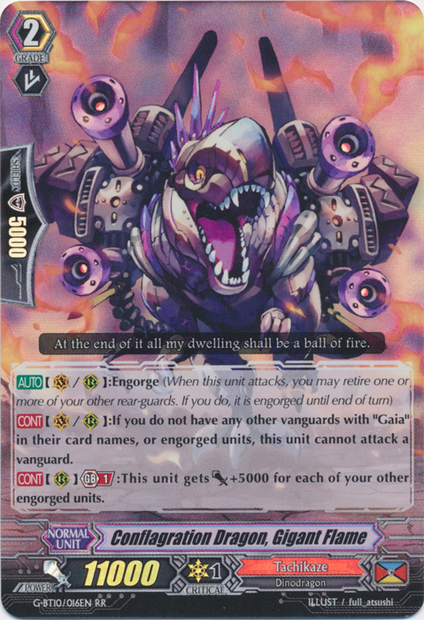 Conflagration Dragon, Gigant Flame - G-BT10/016EN - RR Conflagration Dragon, Gigant Flame - G-BT10/016EN - RR