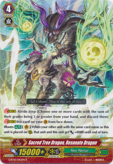 Sacred Tree Dragon, Resonate Dragon - G-BT10/042EN - R