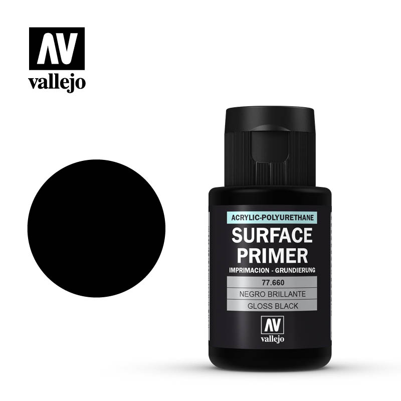 Vallejo Surface Primer - Gloss Black - VAL73660 - 60ml