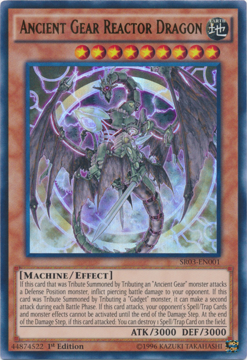 Ancient Gear Reactor Dragon - SR03-EN001 - Ultra Rare - 1st Edition