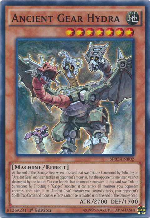 Ancient Gear Hydra - SR03-EN002 - Super Rare - 1st Edition