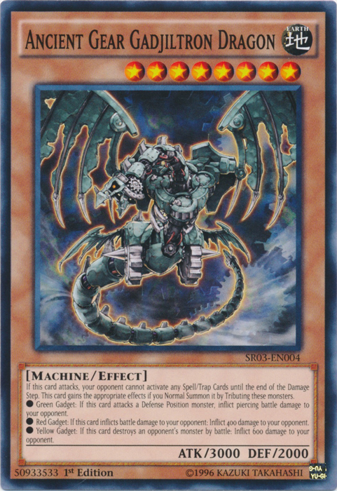 Ancient Gear Gadjiltron Dragon - SR03-EN004 - Common - 1st Edition - Yu-Gi-Oh! Singles Structure Decks Structure Deck: Machine Reactor - Millennium Games Ancient Gear Gadjiltron Dragon - SR03-EN004 - Common - 1st Edition - Yu-Gi-Oh! Singles Structure Decks Structure Deck: Machine Reactor - Millennium Games