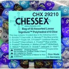 Signature Bag Of 50 Polyhedral 10-Sided Dice