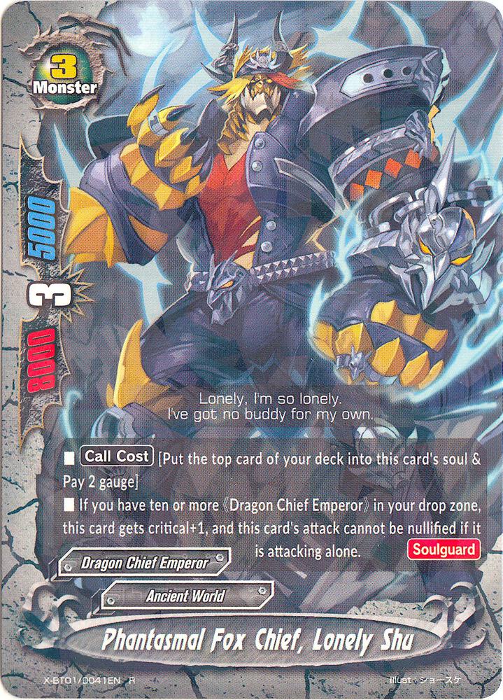 Phantasmal Fox Chief, Lonely Shu - X-BT01/0041EN - R Phantasmal Fox Chief, Lonely Shu - X-BT01/0041EN - R