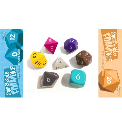 Squishy Dice Set: Chocolate Set Of 7