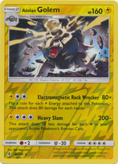 Alolan Golem  - 42/145  - Rare - Reverse Holo