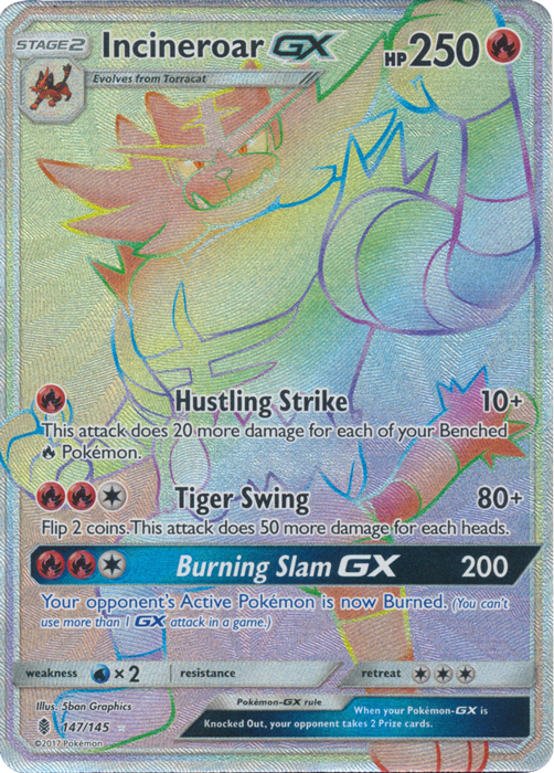 Incineroar GX - 147/145 - Secret Rare