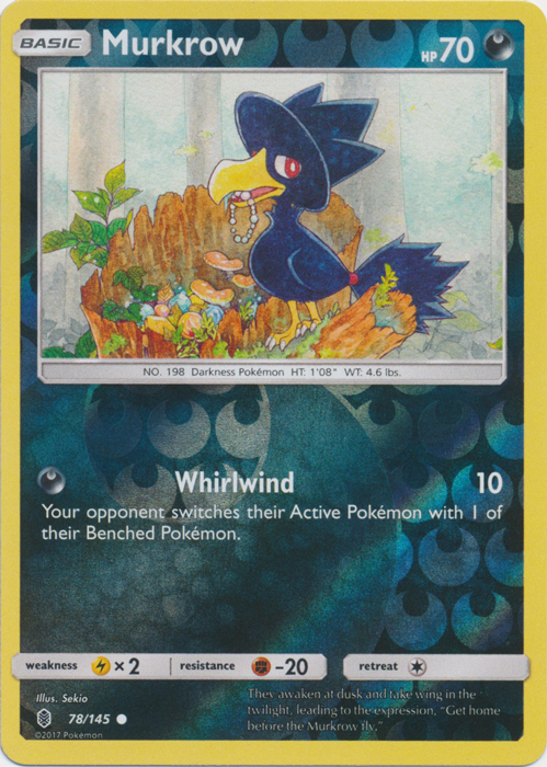 Murkrow - 78/145 - Common - Reverse Holo