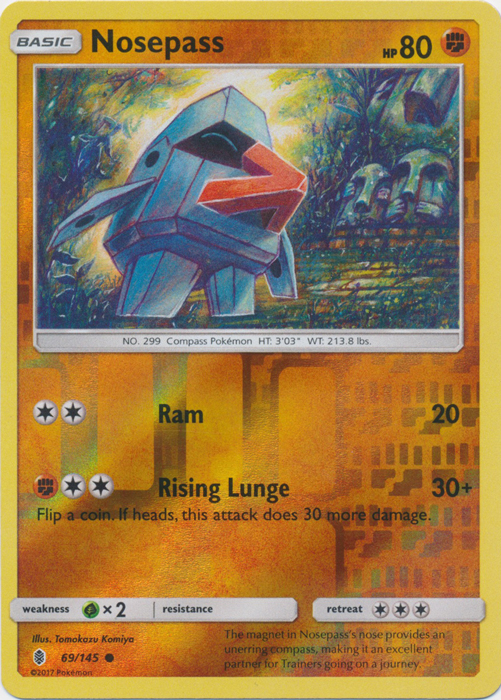 Nosepass - 69/145 - Common - Reverse Holo