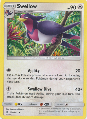 Swellow - 104/145 - Rare