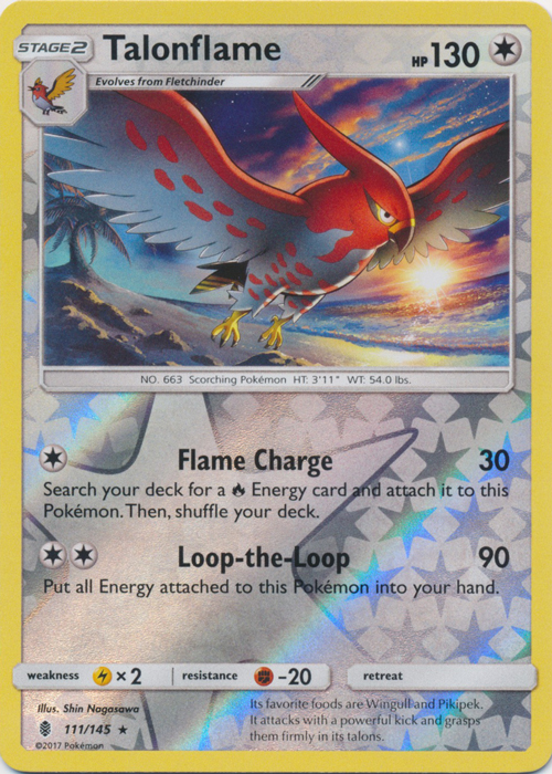 Talonflame - 111/145 - Rare - Reverse Holo